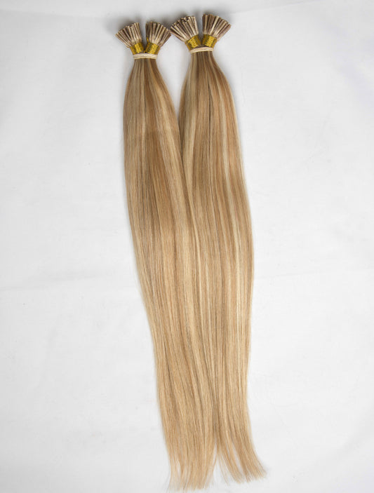 BROWN BLONDE KERATIN HAIR EXTENSIONS - 1